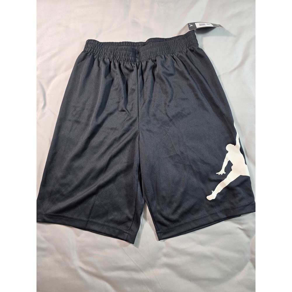 Jordan Big Jumpman Logo Basketball Shorts Boys XL (13-15) Black Mesh NEW